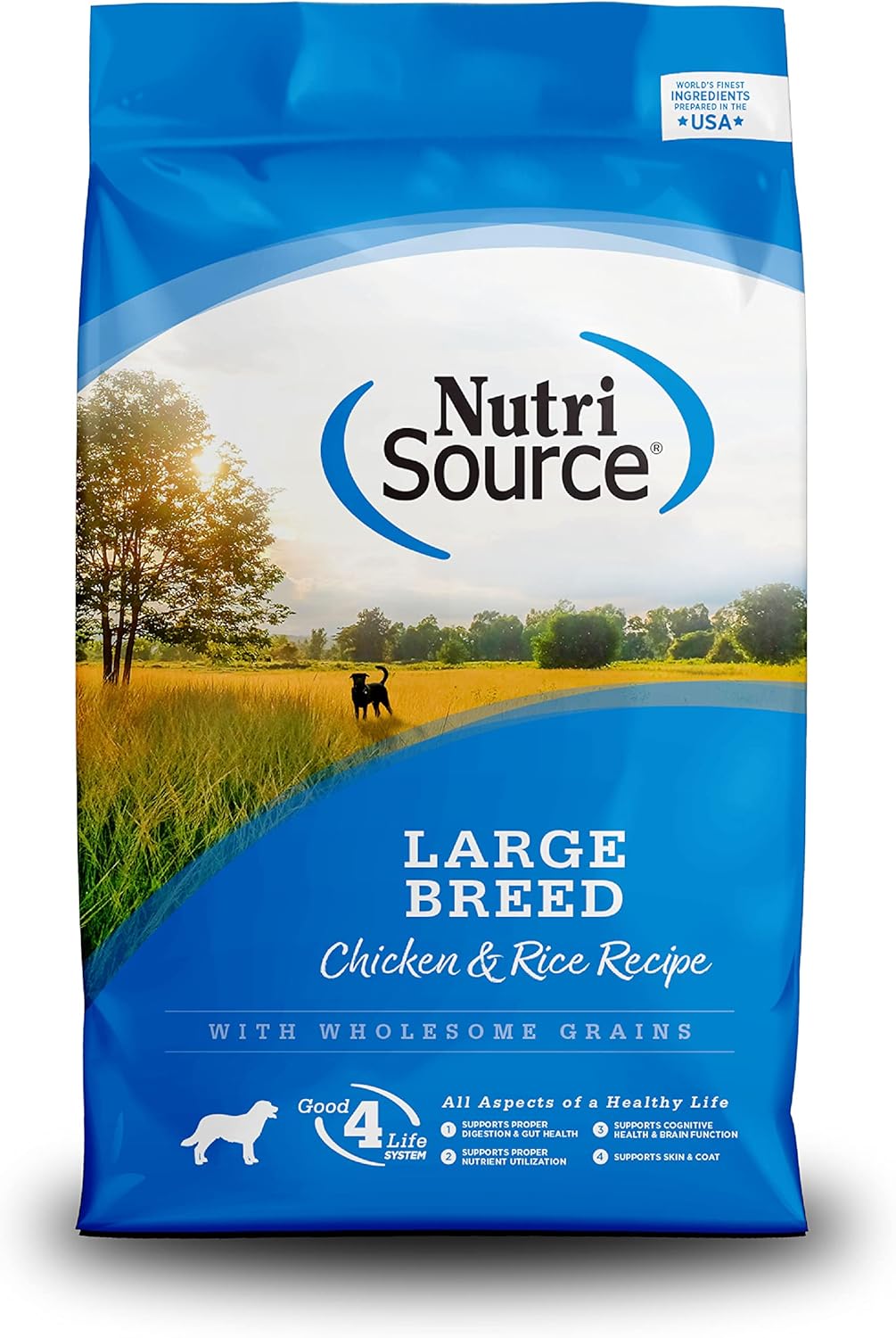 NUTRISOURCE LARGE BREED ADULT CHICKEN & RICE DOG FOOD-26lb