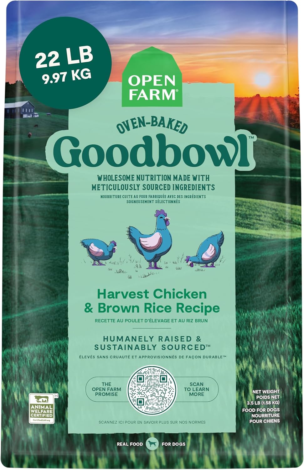 Open Farm Goodbowl Harvest Chicken Brown Rice Recipe -22lb