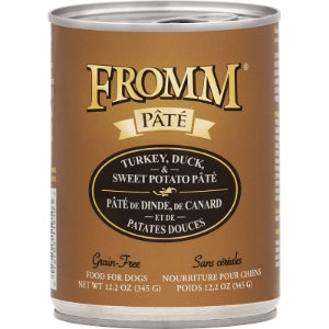 FROMM DOG GRAIN FREE PATE TURKEY & DUCK 12.2OZ