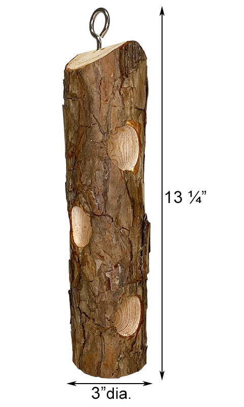 Cedar Suet Log Feeder by Prime Retreat