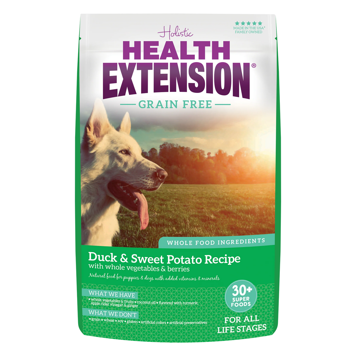 HEALTH EXTENSION GRAIN FREE DUCK & SWEET POTATO RECIPE- 23.5lb