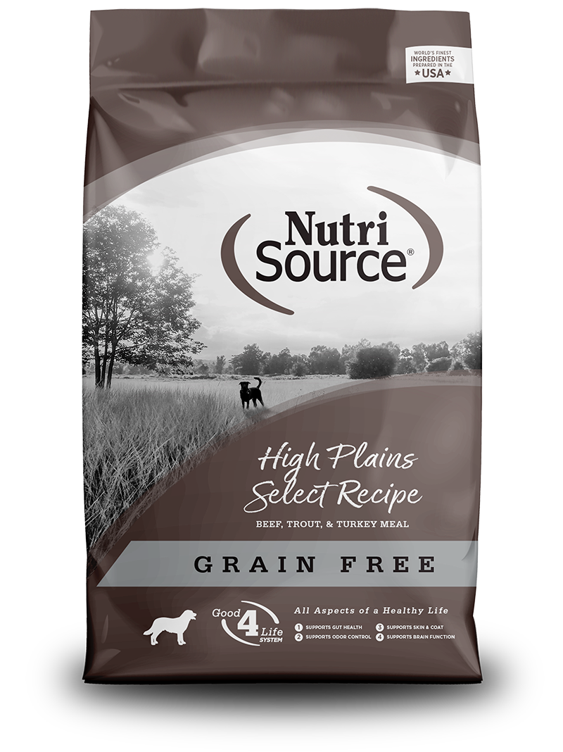 NutriSource GRAIN FREE HIGH PLAINS SELECT DOG FOOD -4lb