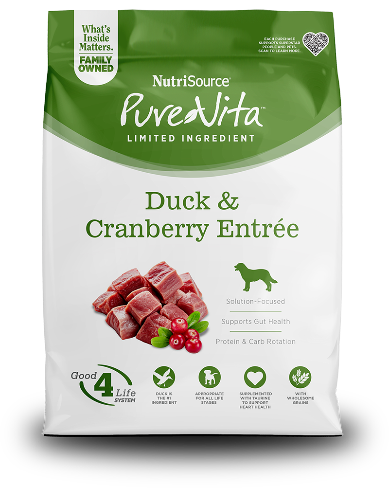 PURE VITA DOG DUCK/CANBERRY-25lb