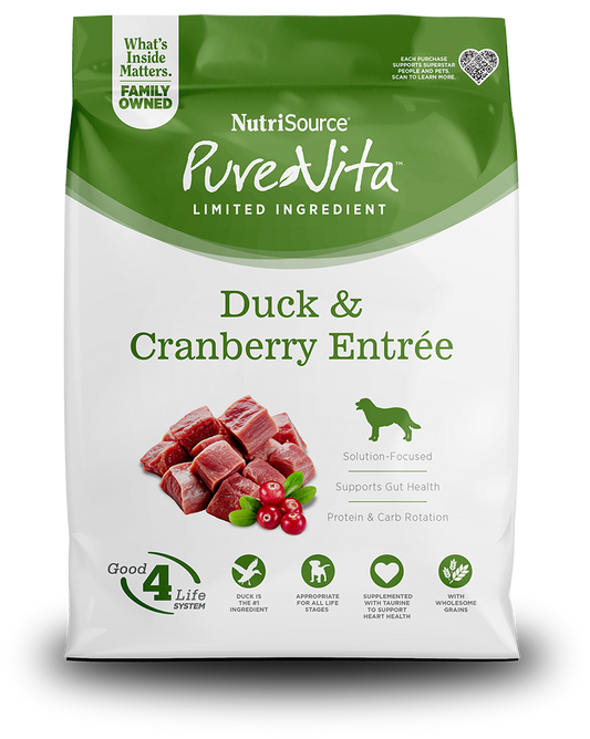 PURE VITA DOG DUCK/CANBERRY-25lb