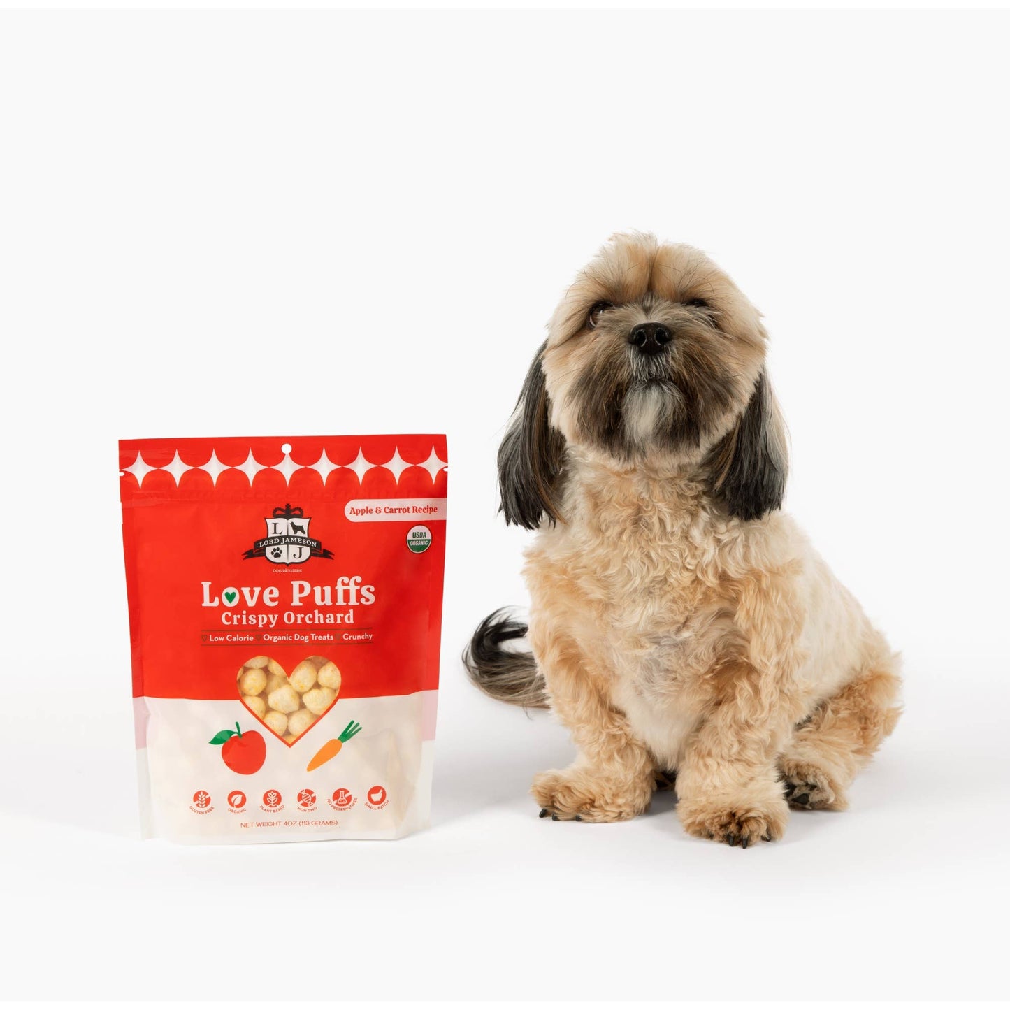 Lord Jameson Love Puffs Crispy Orchard Organic Dog Treats