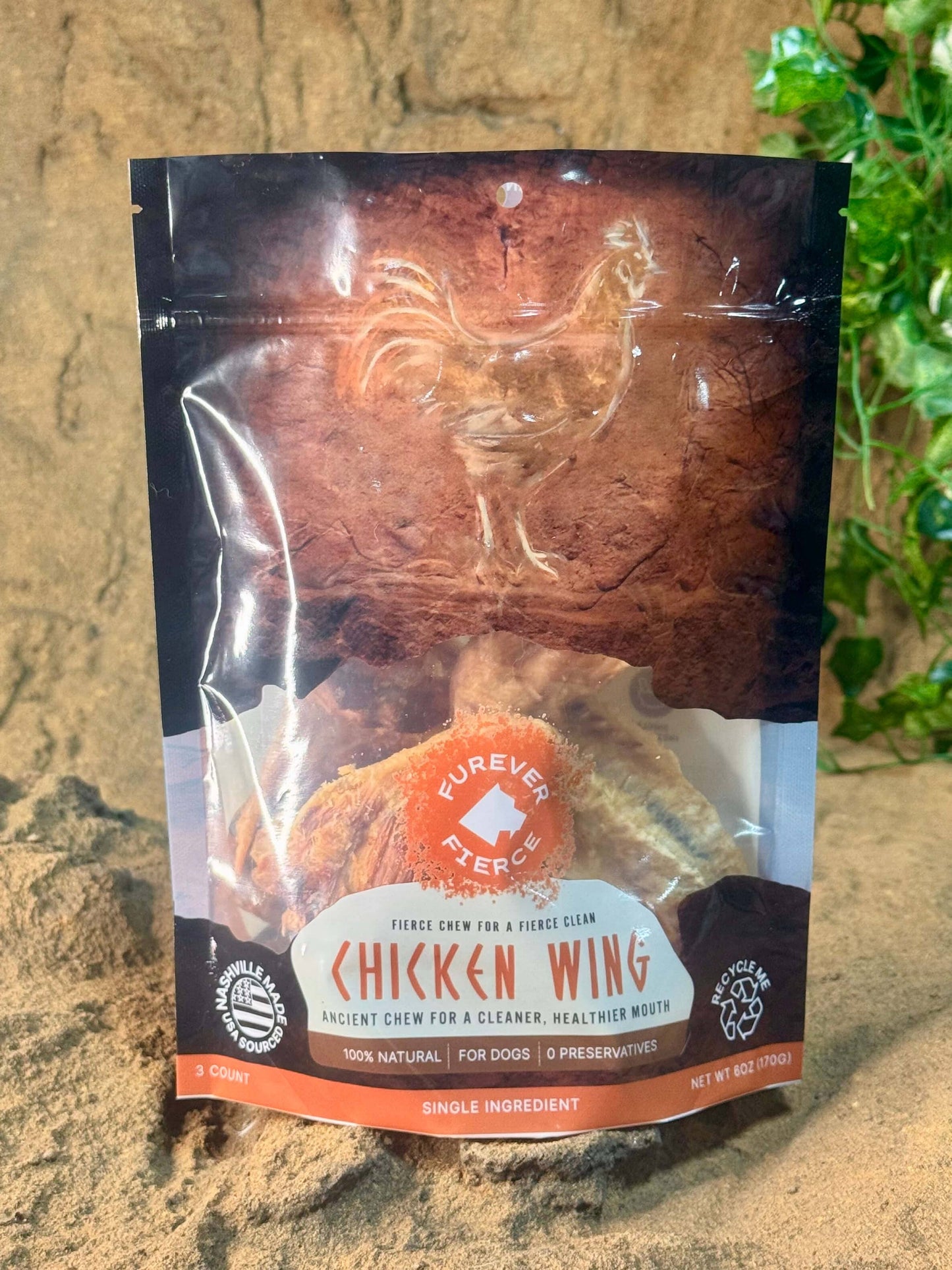 Chicken Wing Bag of 3 Dog Chews - Natural Single Ingredient