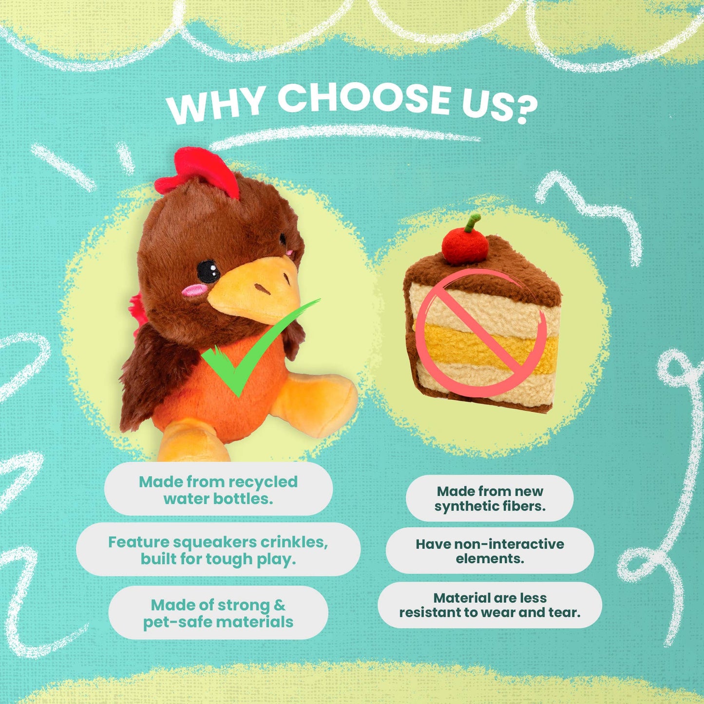 Rusty the Rooster Dog Toy
