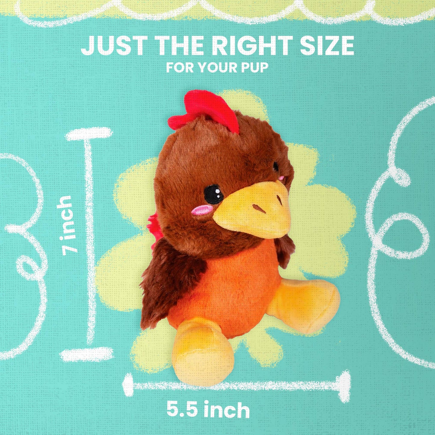 Rusty the Rooster Dog Toy