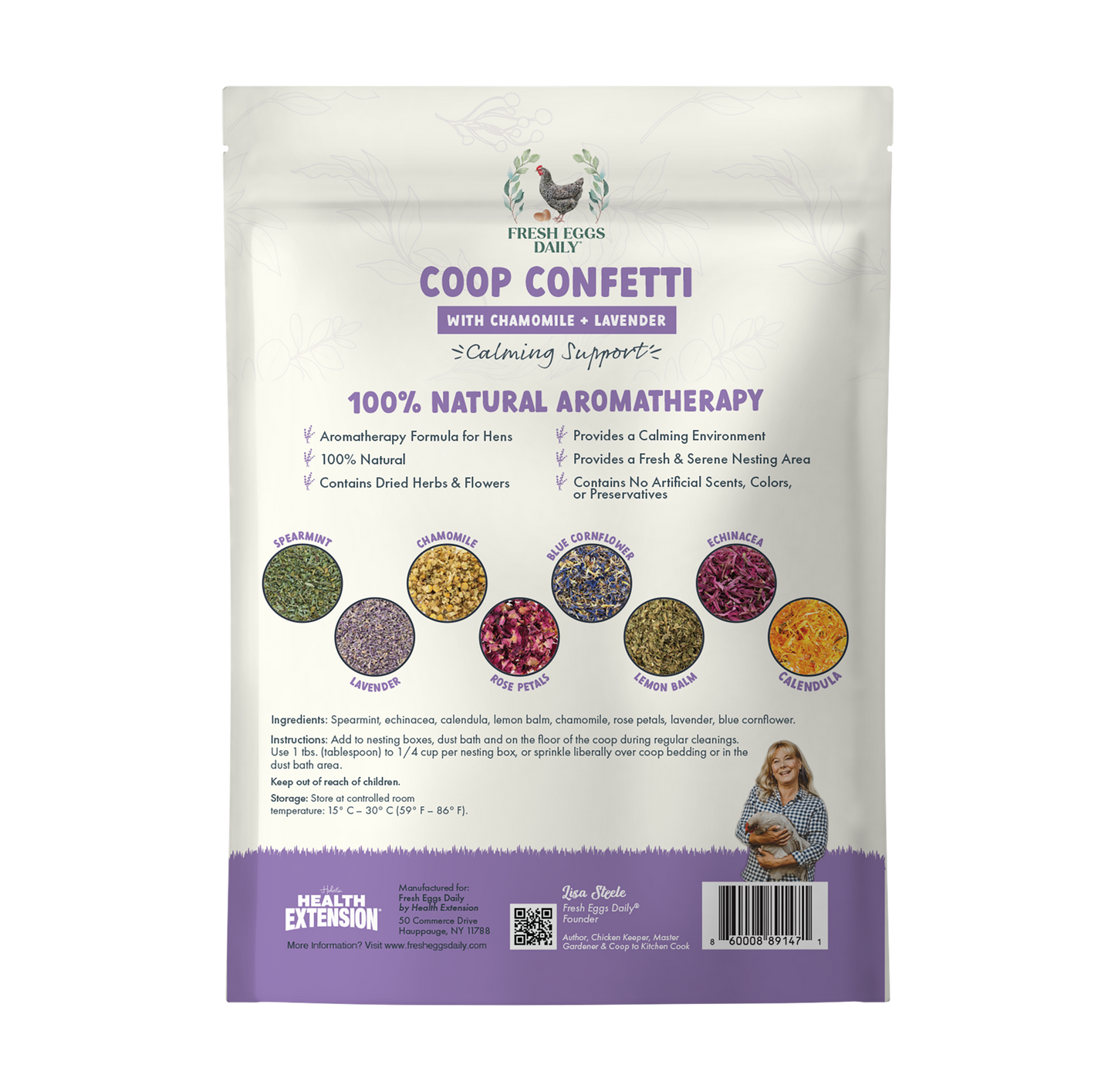 Fresh Eggs Daily Coop Confetti Nesting Herbs 8 oz.