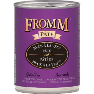 FROMM DOG PATE GRAIN FREE DUCK VEG 12.2OZ