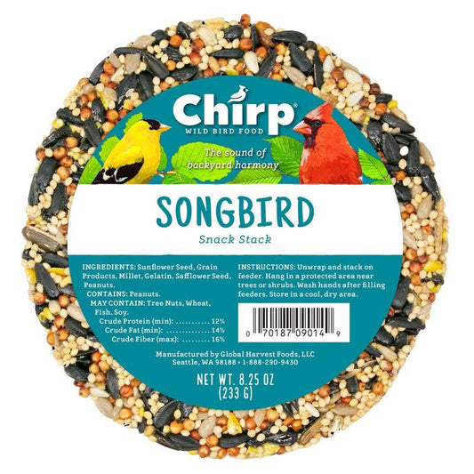 CHIRP Songbird Sunflower Seeds Wild Bird Food 8.25 oz
