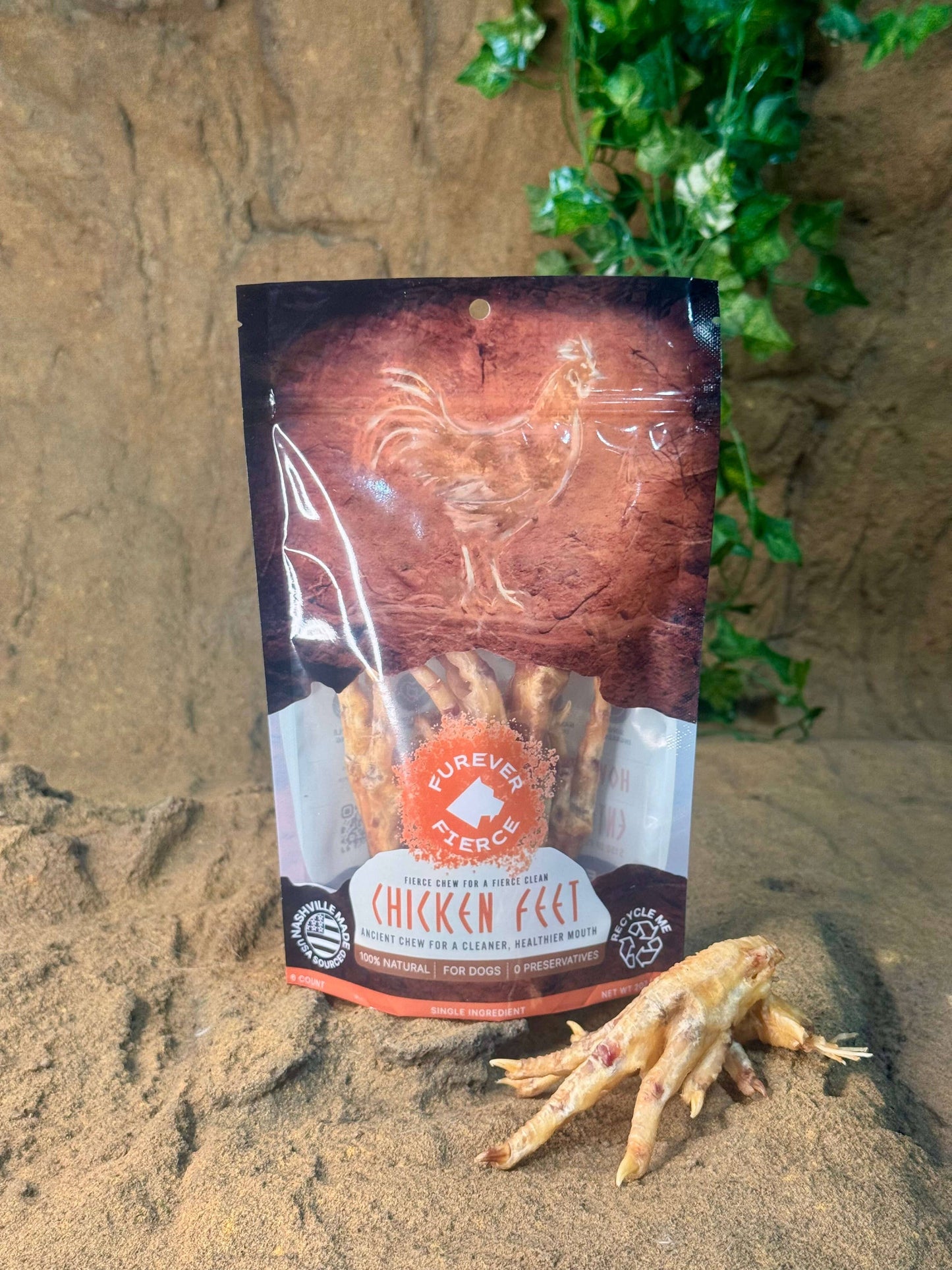 Chicken Feet Bag of 6 Dog Chews - Natural Single Ingredient