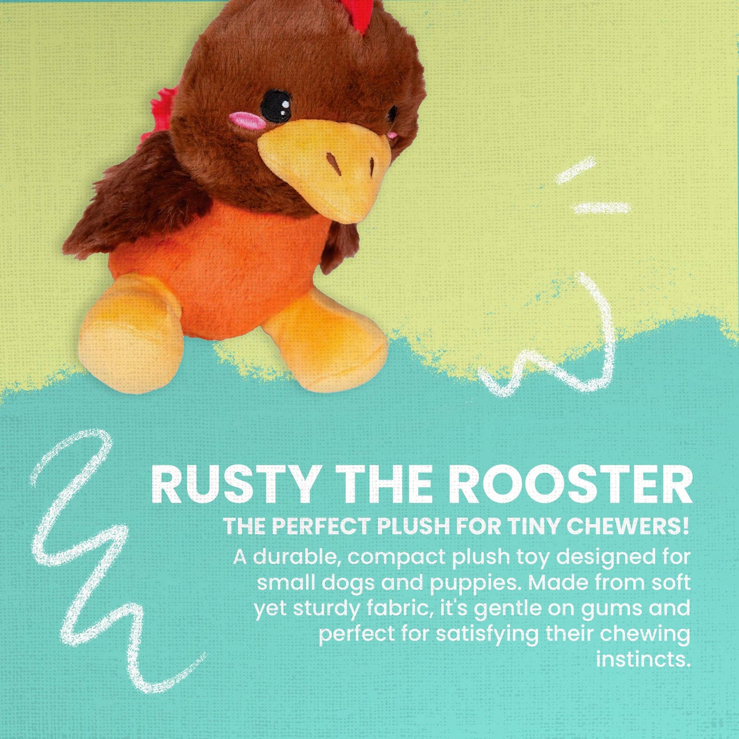 Rusty the Rooster Dog Toy