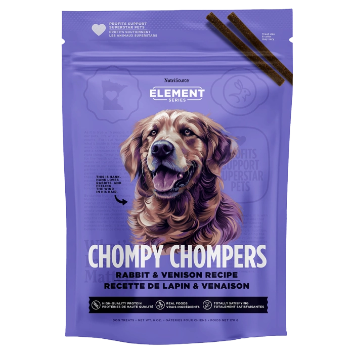 NutriSource Rabbit & Venison Chompers Dog Treats [6oz]