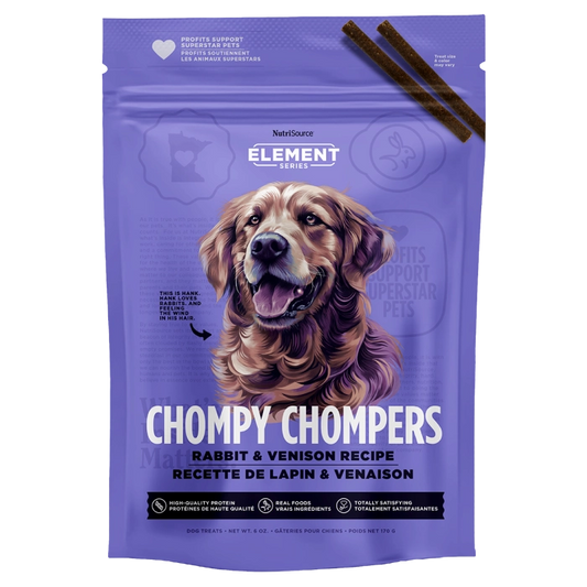 NutriSource Rabbit & Venison Chompers Dog Treats [6oz]
