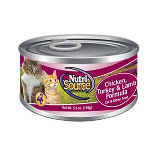 NUTRISOURCE CHICKEN, TURKEY & LAMB CAT CANS